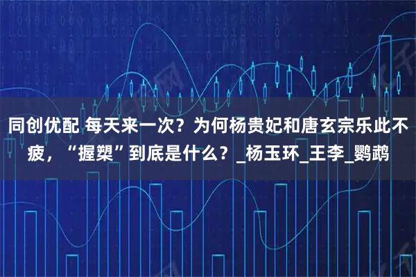同创优配 每天来一次？为何杨贵妃和唐玄宗乐此不疲，“握槊”到底是什么？_杨玉环_王李_鹦鹉